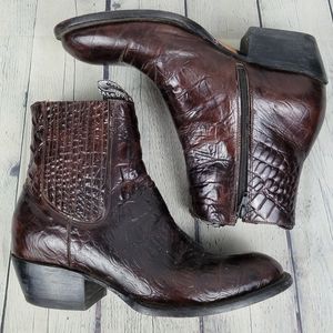 CALEXICO BOTINES | leather side zip western cowboy heeled boots